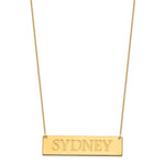 10K Yellow Gold Large Name Bar Necklace view