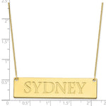 10K Yellow Gold Large Name Bar Necklace view