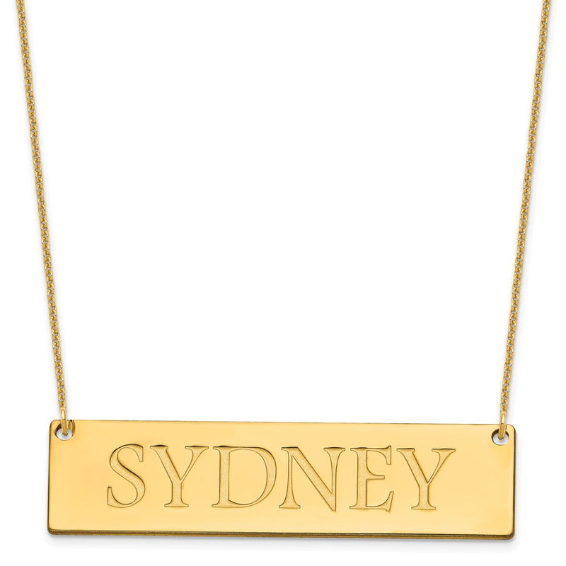 10K yellow gold name necklace