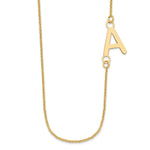 10K Yellow Gold Small Offset Initial Necklace view