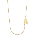 10K Yellow Gold Large Offset Initial Necklace view