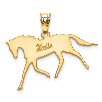 10K yellow gold name pendant