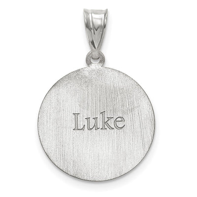 10K White Gold Personalized Soccer Pendant