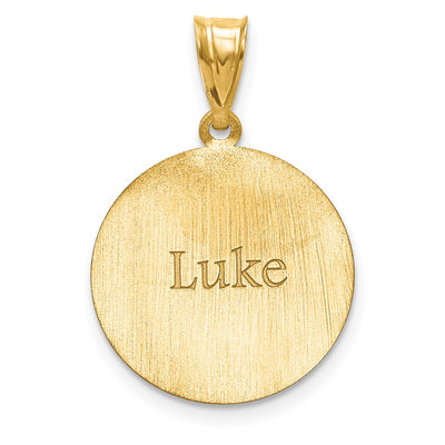 10K Yellow Gold Personalized Soccer Pendant