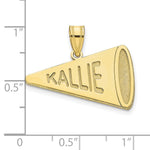 10K Yellow Gold Personalized Megaphone Pendant view