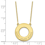 10K Yellow Gold Circle with 3 Name Necklace view