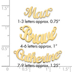 Sterling Silver/Gold-plated Curved Name Plate view 5