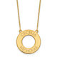 10K Yellow Gold Circle with 2 Name Necklace