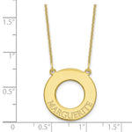 10K Yellow Gold Circle with 1 Name Necklace view