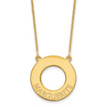 10K Yellow Gold Circle with 1 Name Necklace