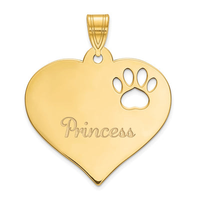 10K yellow gold name pendant