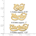 Sterling Silver/Gold-plated Swoop Name Plate view