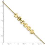 10K Yellow Gold Epoxy Letter Disc Bracelet view