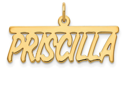 10k Yellow Gold Top Bar Name Plate (Style 10XNA78Y)