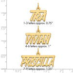 Sterling Silver/Gold-plated Top Bar Name Plate view 10