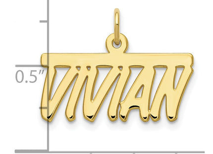 10k Yellow Gold Top Bar Name Plate (Style 10XNA78Y)