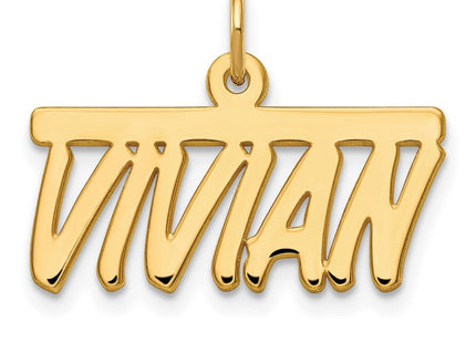 10k Yellow Gold Top Bar Name Plate (Style 10XNA78Y)