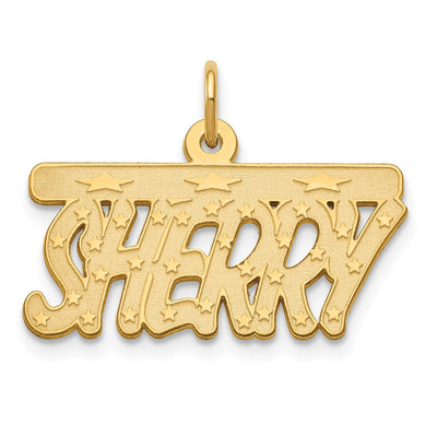 Sterling Silver/Gold-plated Satin Stars Name Plate
