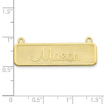 10K White Gold Satin Name Plate Bar view