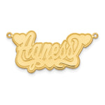 Sterling Silver/Gold-plated Etched Hearts Name Plate view 18