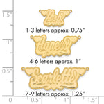 Sterling Silver/Gold-plated Etched Hearts Name Plate view 20