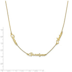 10K Yellow Gold Brushed 3 Name Necklace view