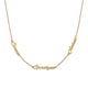 10K Yellow Gold Brushed 3 Name Necklace
