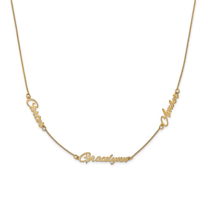 10K yellow gold name necklace