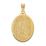 10K Yellow Gold Oval Fingerprint Pendant view