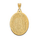 10K Yellow Gold Oval Fingerprint Pendant