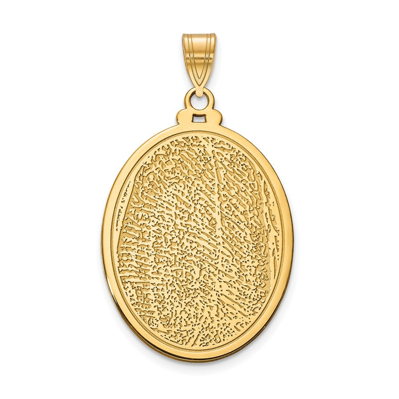 10K yellow gold fingerprint pendant