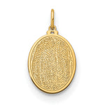 10K Yellow Gold Small Oval Fingerprint Charm view