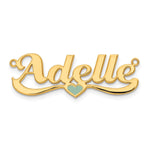 Sterling Silver/Rose-plated Epoxy Heart Name Plate view 18