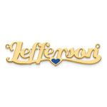 Sterling Silver/Rose-plated Epoxy Heart Name Plate view 19