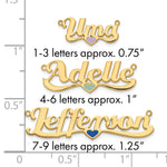 Sterling Silver/Rose-plated Epoxy Heart Name Plate view 20
