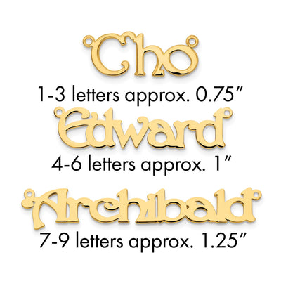 sterling Silver/Rhodium-plated Polished Name Plate