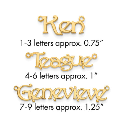 10K White Gold Name Plate