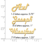 10k White Gold Underlined Name Plate view 10