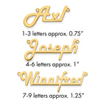 10k White Gold Underlined Name Plate view 6