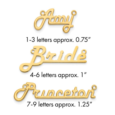Sterling Silver/Rose-gold Underlined Name Plate