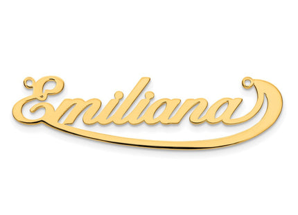 10k Yellow Gold Swoop Name Plate (Style 10XNA945Y)