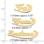 Sterling Silver/Gold-plated Swoop Name Plate view