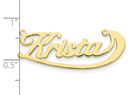 10k Yellow Gold Swoop Name Plate (Style 10XNA945Y)
