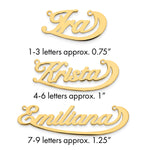 Sterling Silver/Gold-plated Swoop Name Plate view