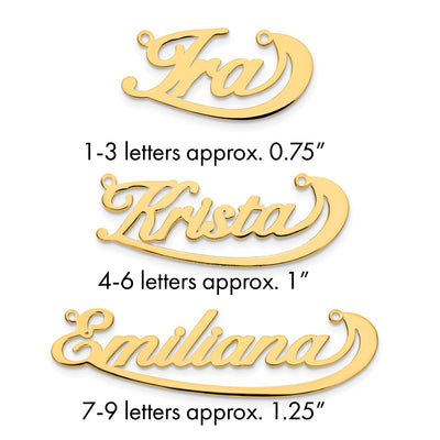 Sterling Silver/Gold-plated Swoop Name Plate