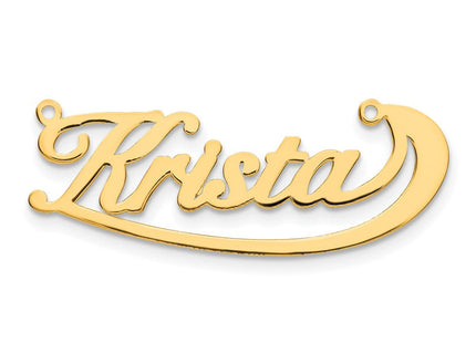 10k Yellow Gold Swoop Name Plate (Style 10XNA945Y)