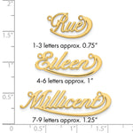 Sterling Silver/Gold-plated Small Swoop Name Plate view 5