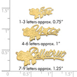 Sterling Silver/Gold-plated Rose Name Plate view 10