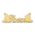 Butterfly Wings Custom Name Plate Necklace view