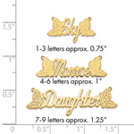 Butterfly Wings Custom Name Plate Necklace view